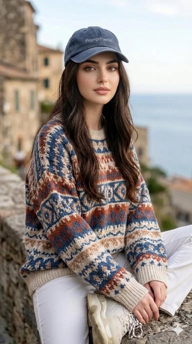 Profile / Avatar - European Coastal Village Cinematic Portrait — output 1