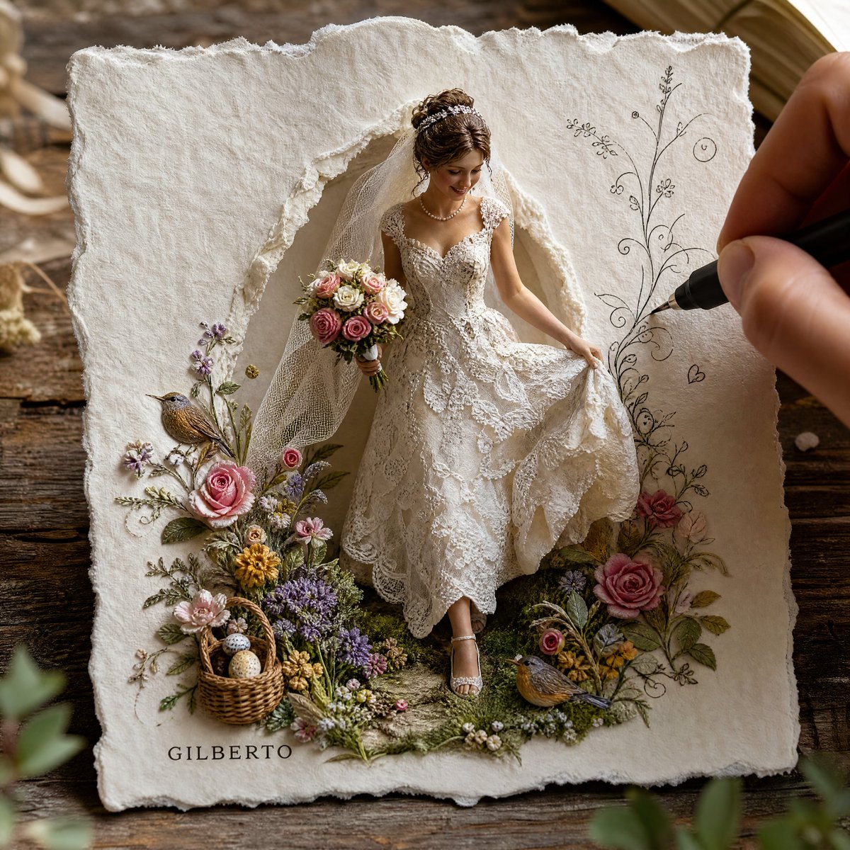 Product Marketing - 3D Paper-Craft Bride Sculpture — output 1