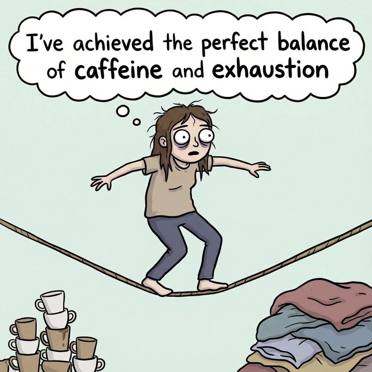 Meme Generation Prompt for Caffeine and Exhaustion — output 1