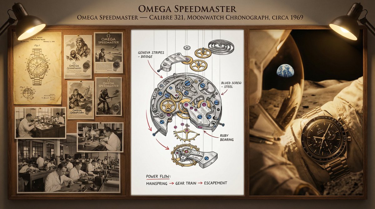 Infographic / Edu Visual - Watchmaker's Documentation Board (Exploded View) — output 1