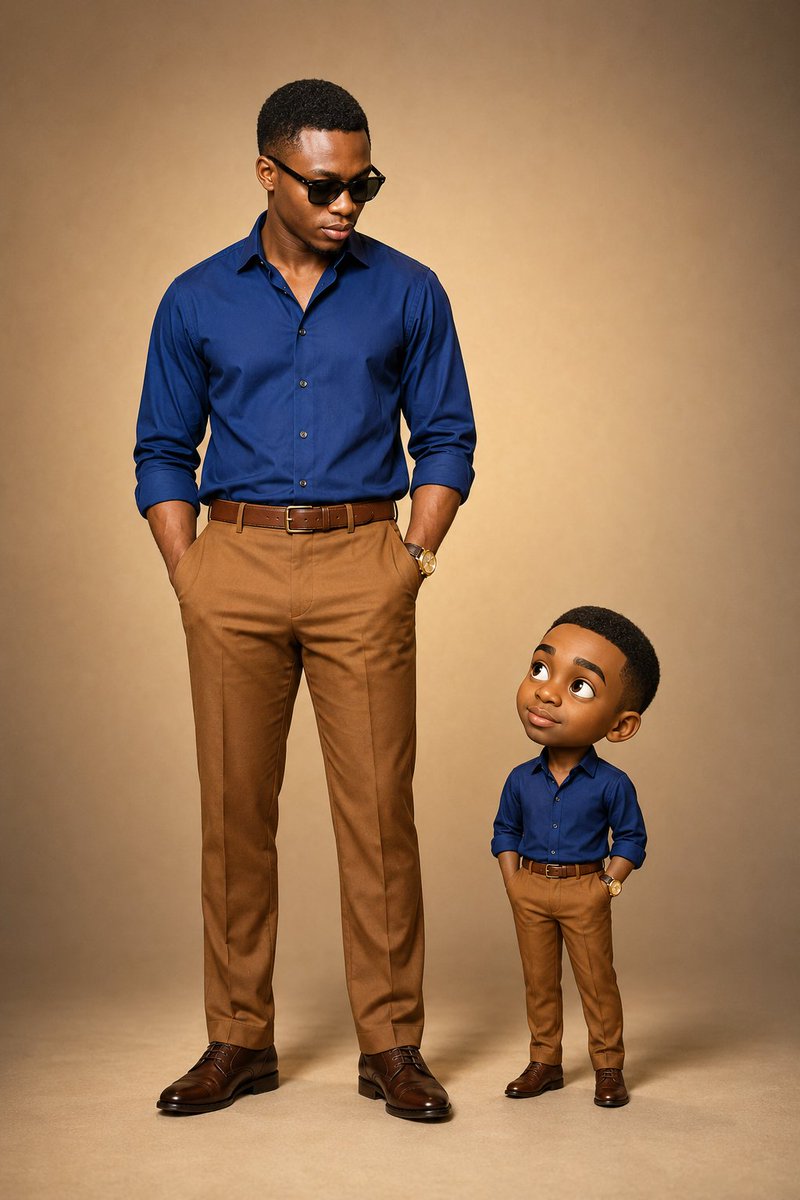 Product Marketing - Human and Mini-Me Studio Portrait — output 1