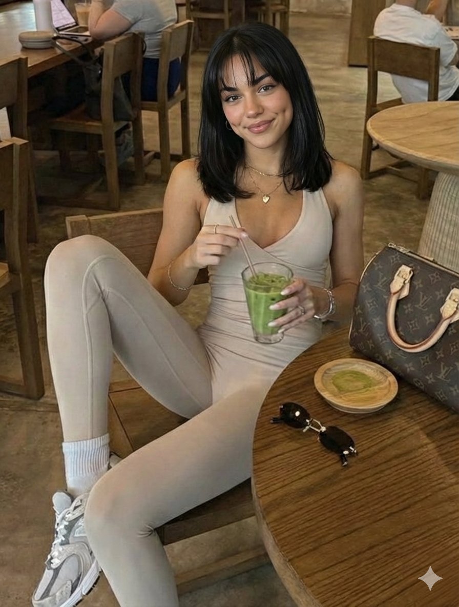Social Media Post - Casual Lifestyle Portrait in Cafe — output 1