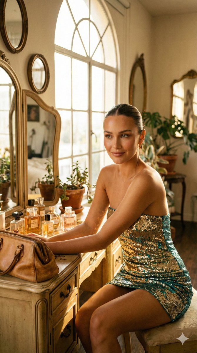 Product Marketing - Glamorous Fashion Editorial Portrait Prompt — output 1