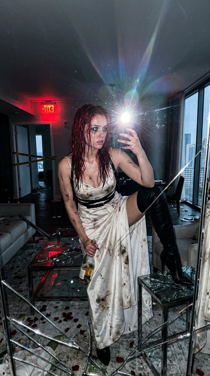 Hyper-Realistic Flash Selfie Crime Scene Prompt (JSON format) — output 1